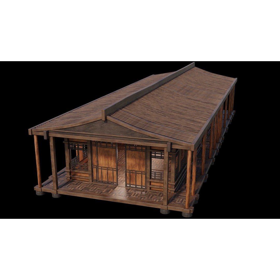 Medieval Houses 3D Model – Low Poly Game Ready Asset, PBR Textures - View 40