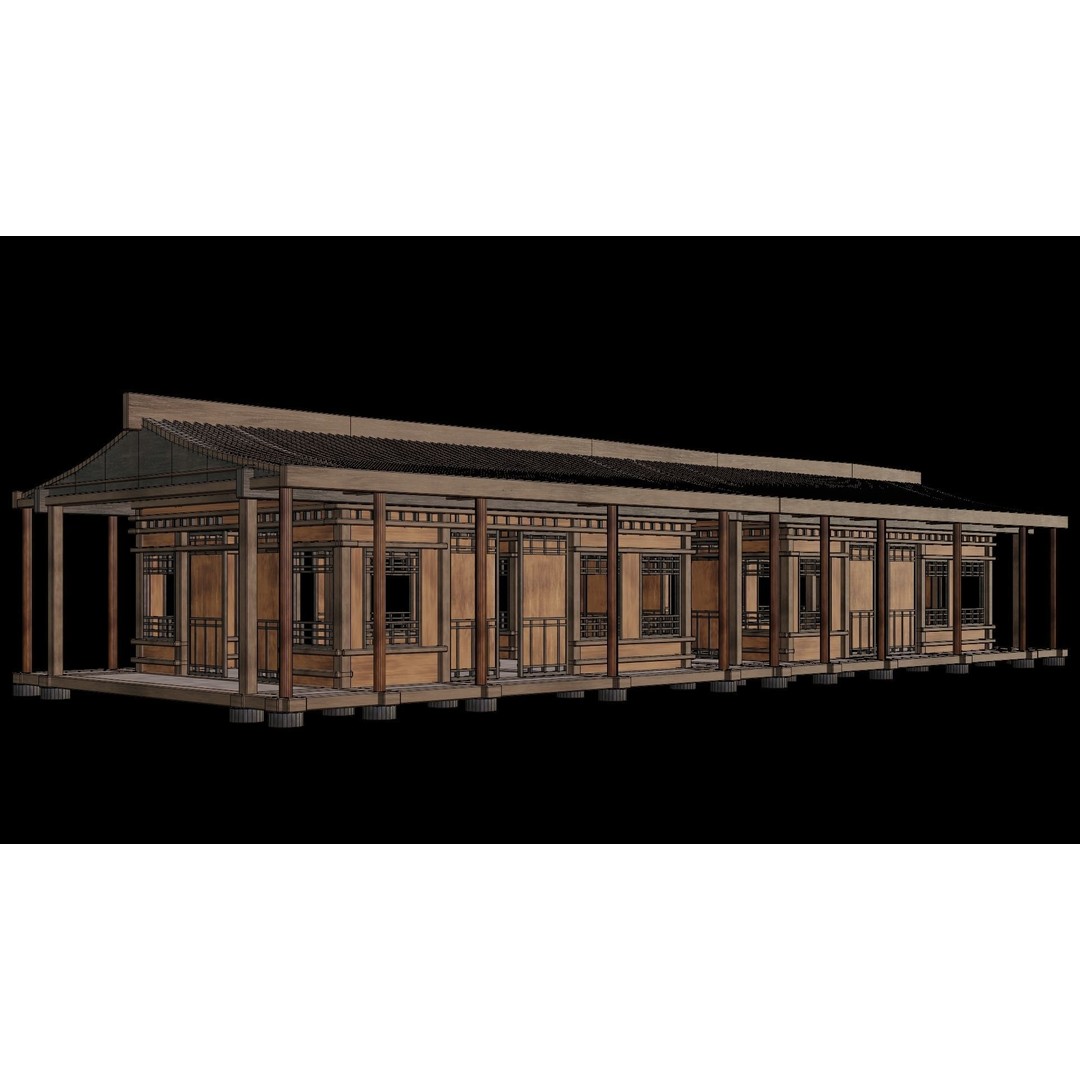 Medieval Houses 3D Model – Low Poly Game Ready Asset, PBR Textures - View 43