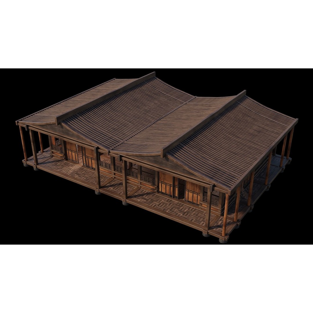 Medieval Houses 3D Model – Low Poly Game Ready Asset, PBR Textures - View 53