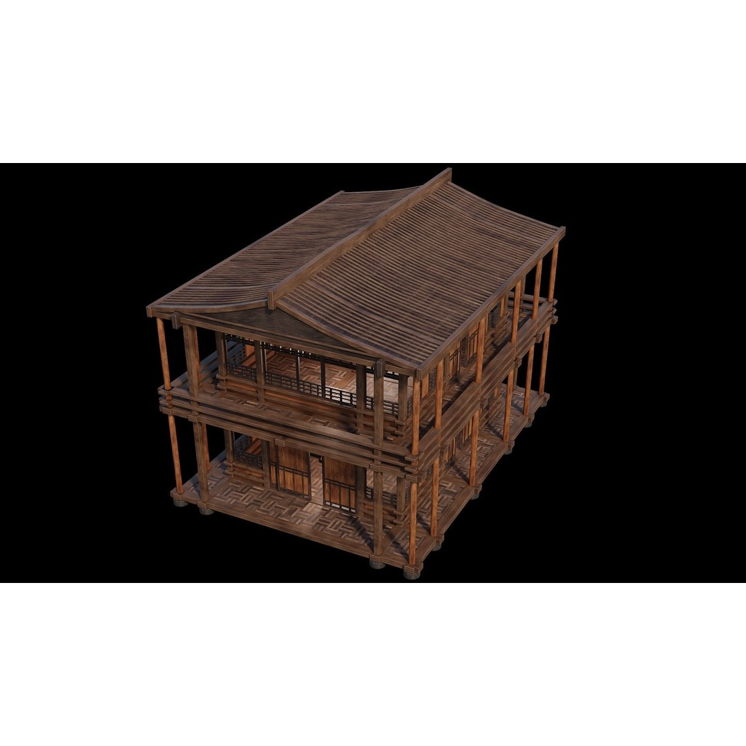 Medieval Houses 3D Model – Low Poly Game Ready Asset, PBR Textures - View 69