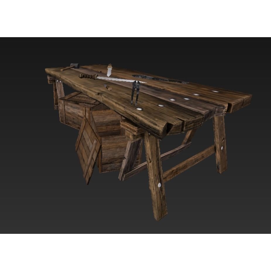 Roman Blacksmith 3D Model – Low Poly Game Asset, FBX, PBR Textures - View 17
