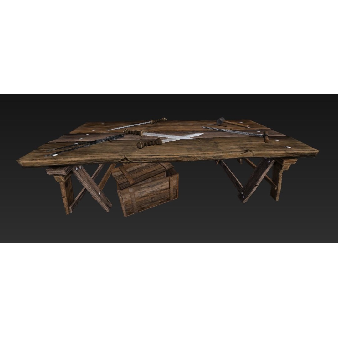 Roman Blacksmith 3D Model – Low Poly Game Asset, FBX, PBR Textures - View 18
