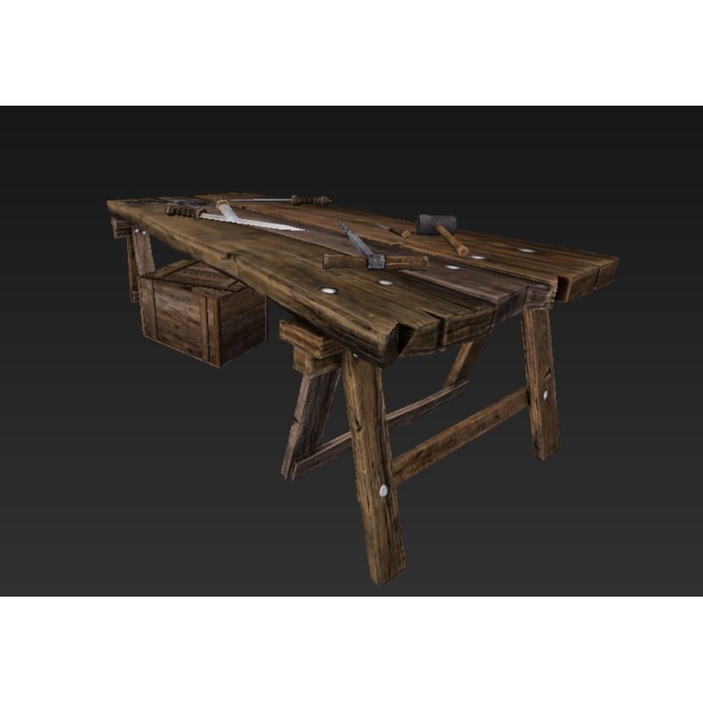 Roman Blacksmith 3D Model – Low Poly Game Asset, FBX, PBR Textures - View 20