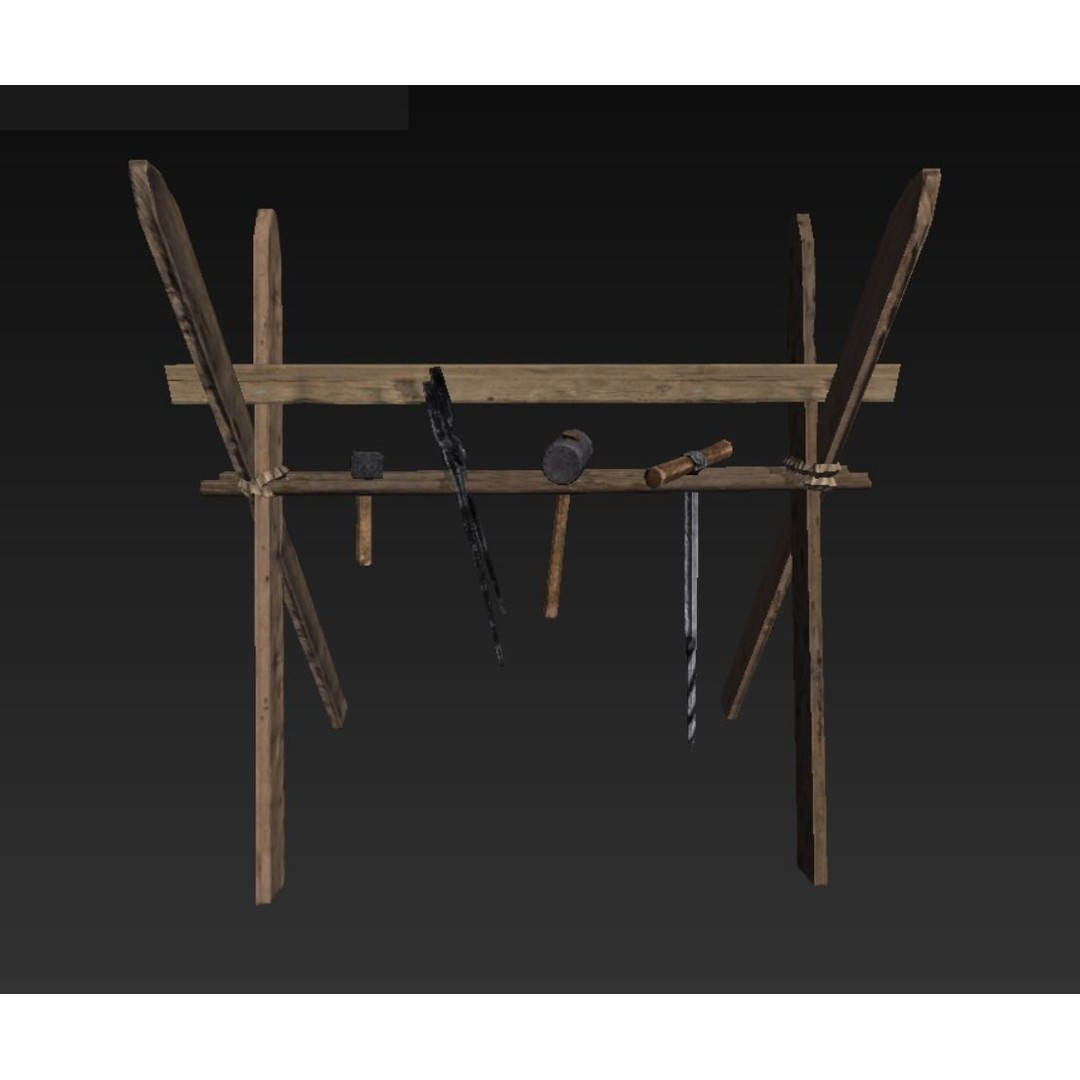 Roman Blacksmith 3D Model – Low Poly Game Asset, FBX, PBR Textures - View 21