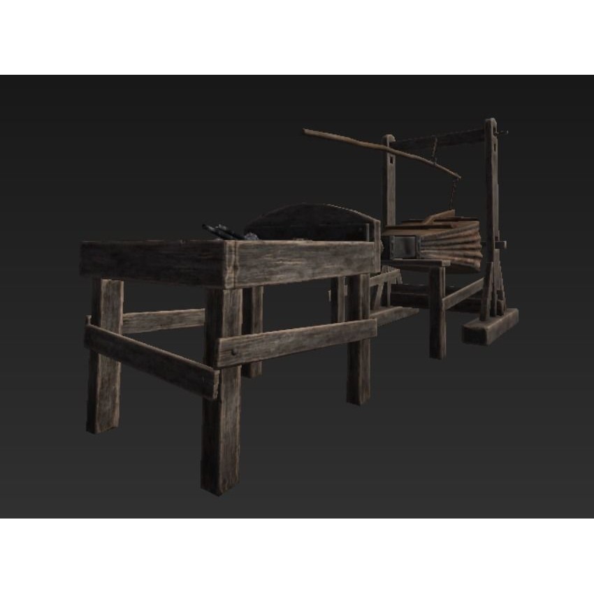 Roman Blacksmith 3D Model – Low Poly Game Asset, FBX, PBR Textures - View 23