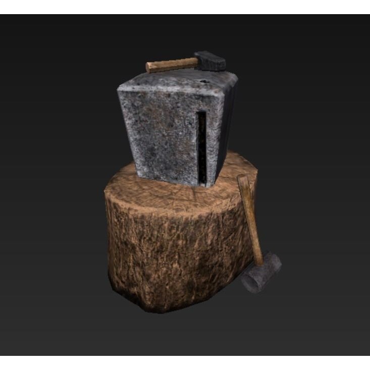Roman Blacksmith 3D Model – Low Poly Game Asset, FBX, PBR Textures - View 5