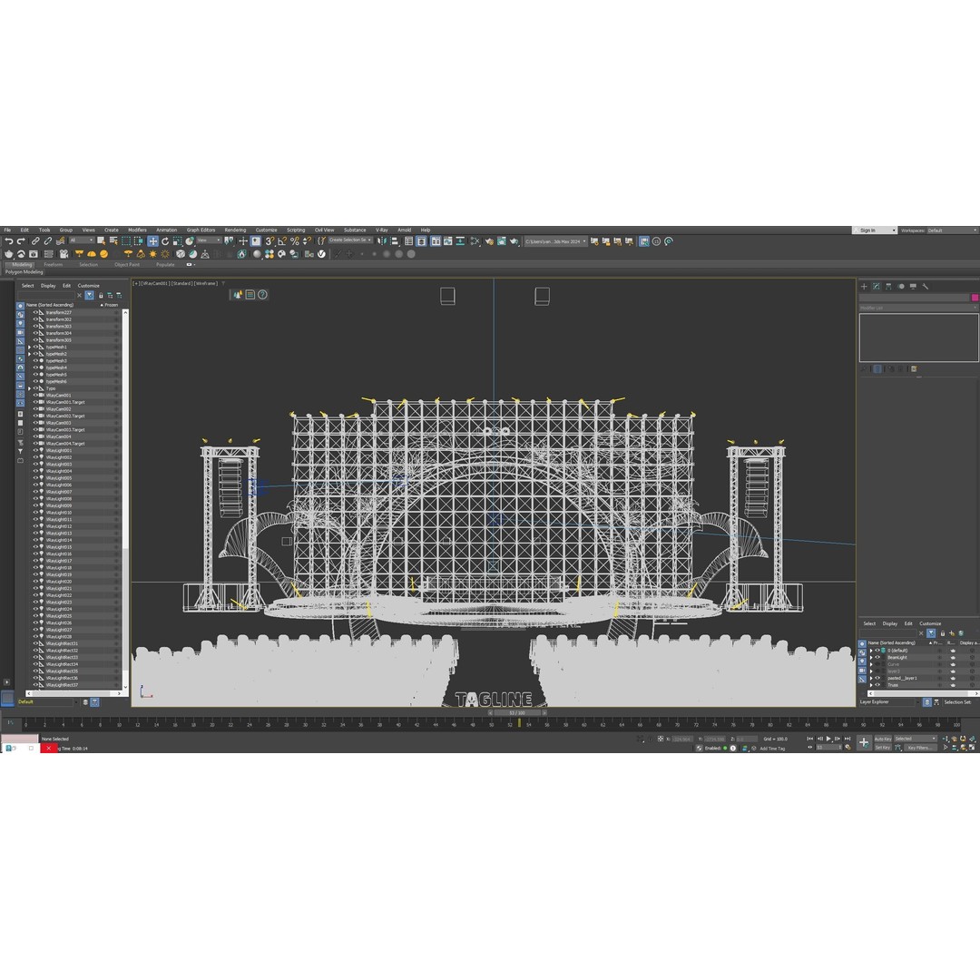 Event Stage 3D Model – Vibrant Floral Design, FBX & OBJ Formats - View 8