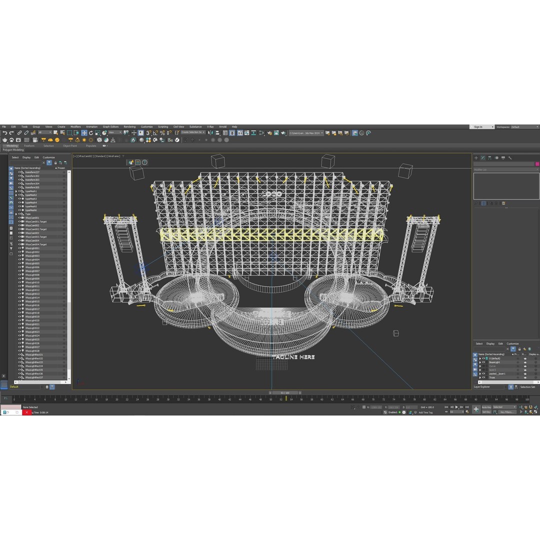 Event Stage 3D Model – Vibrant Floral Design, FBX & OBJ Formats - View 9