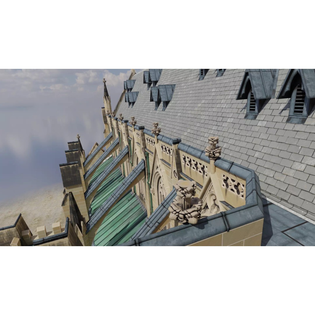 Cathedral 3D Model – Low Poly Architectural Asset, FBX, Blender - View 12