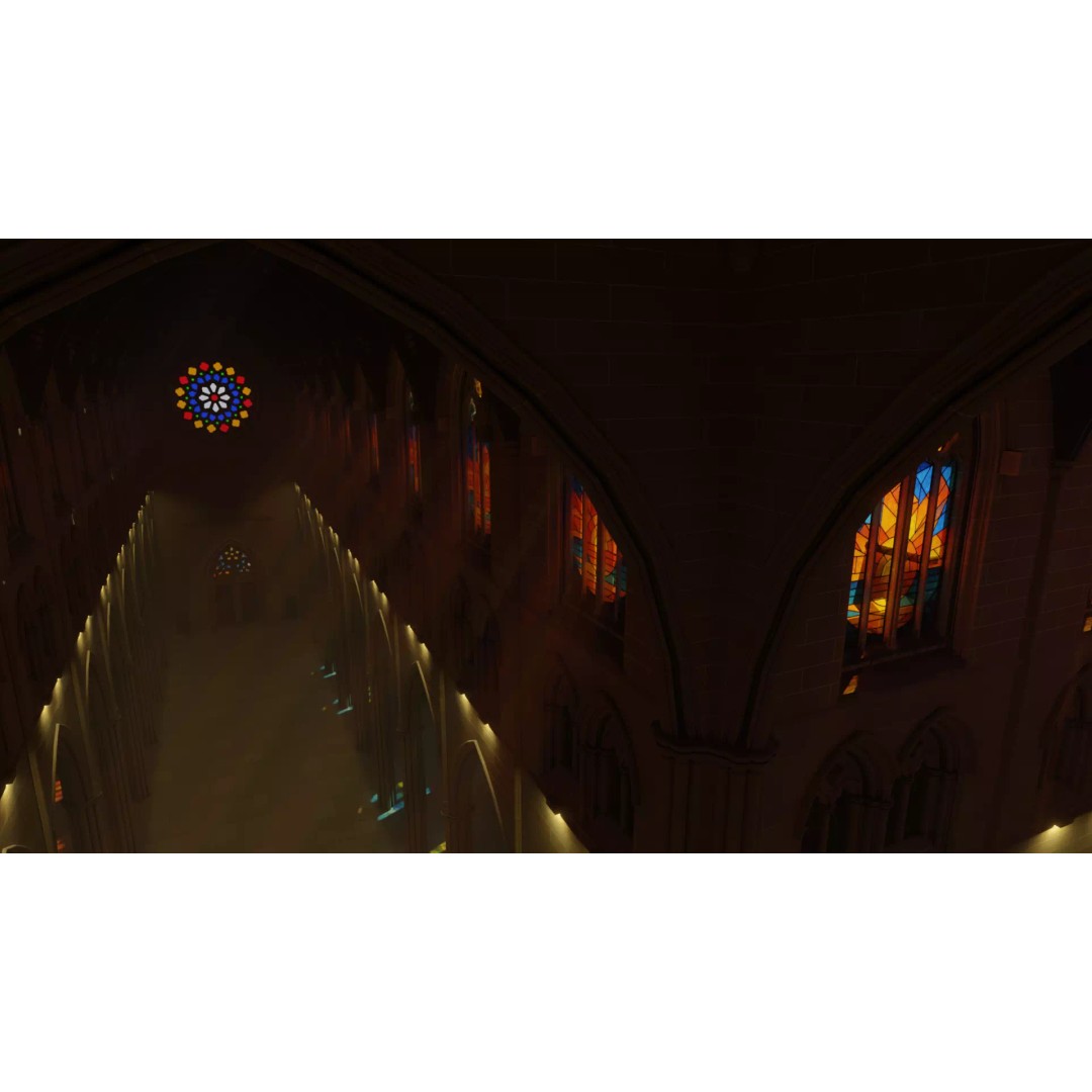 Cathedral 3D Model – Low Poly Architectural Asset, FBX, Blender - View 4