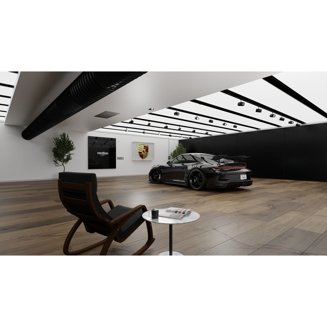Automotive Lighting Studio 3D Model – Textured Blender Project, PBR