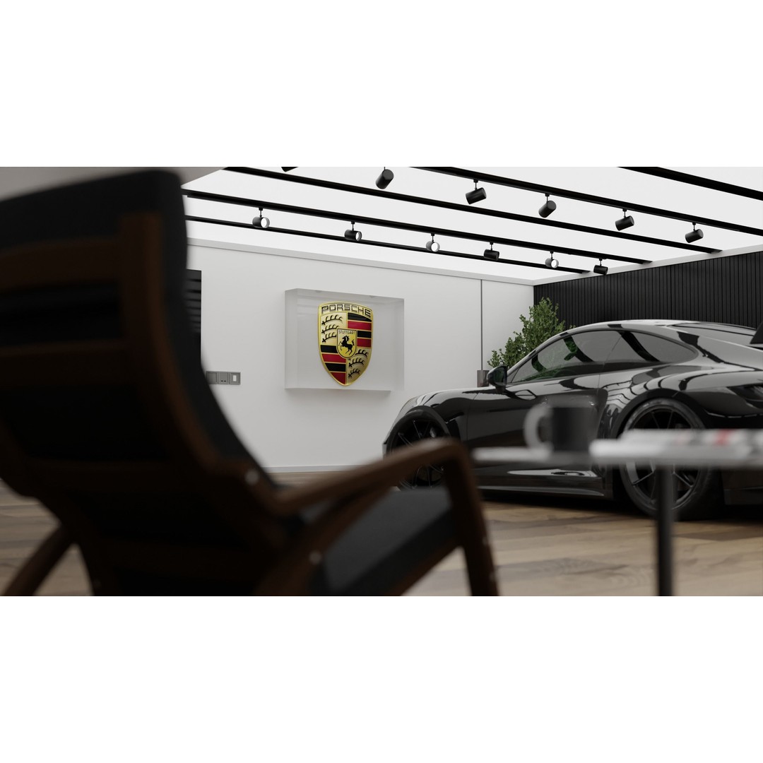 Automotive Lighting Studio 3D Model – Textured Blender Project, PBR - View 3