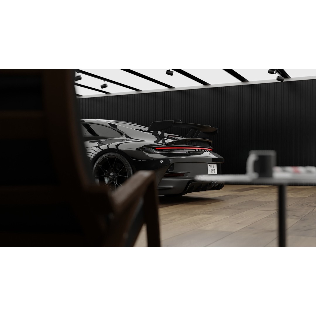 Automotive Lighting Studio 3D Model – Textured Blender Project, PBR - View 4