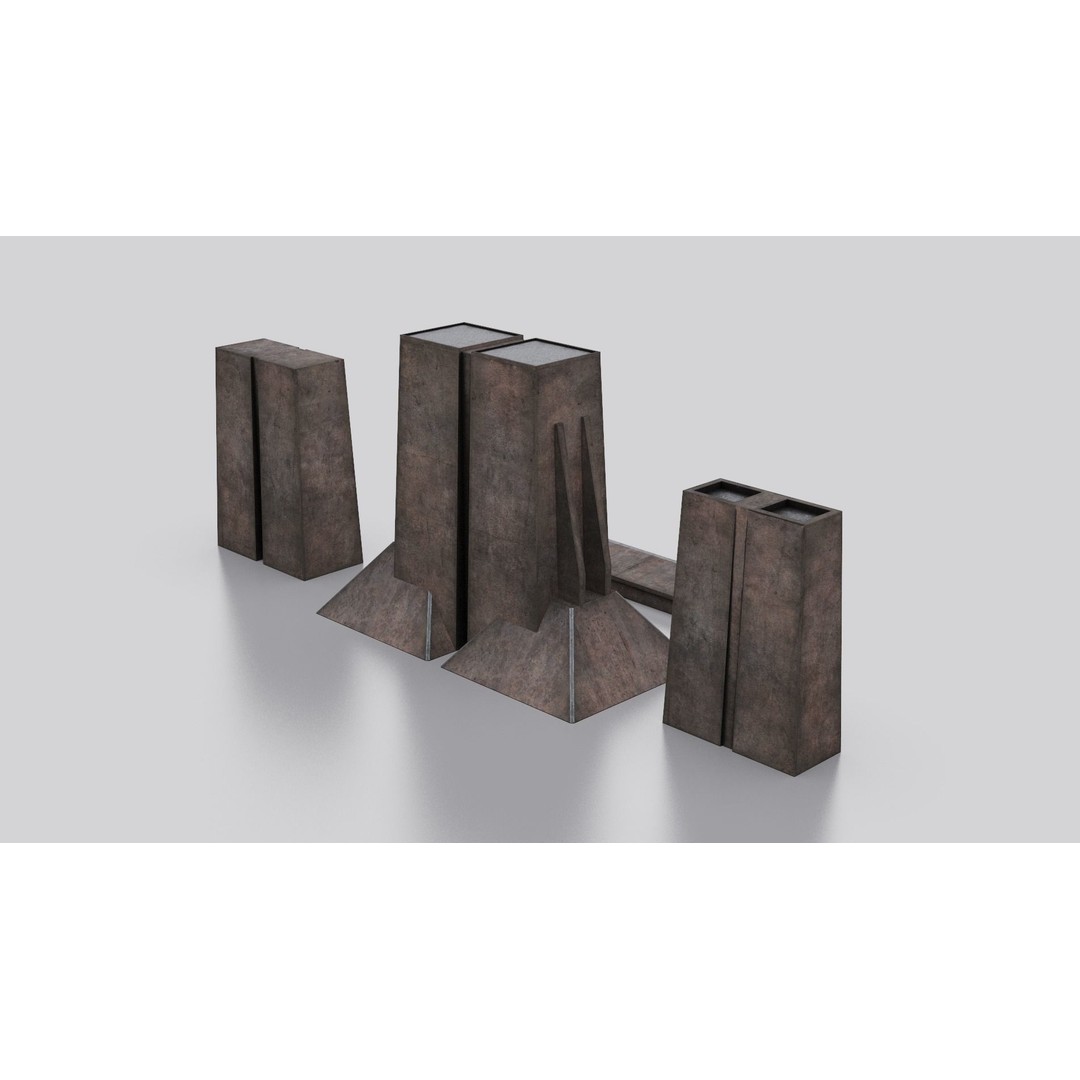 Dune Kitbash 3D Model – Low-Poly Sci-Fi Asset Collection, FBX - View 12