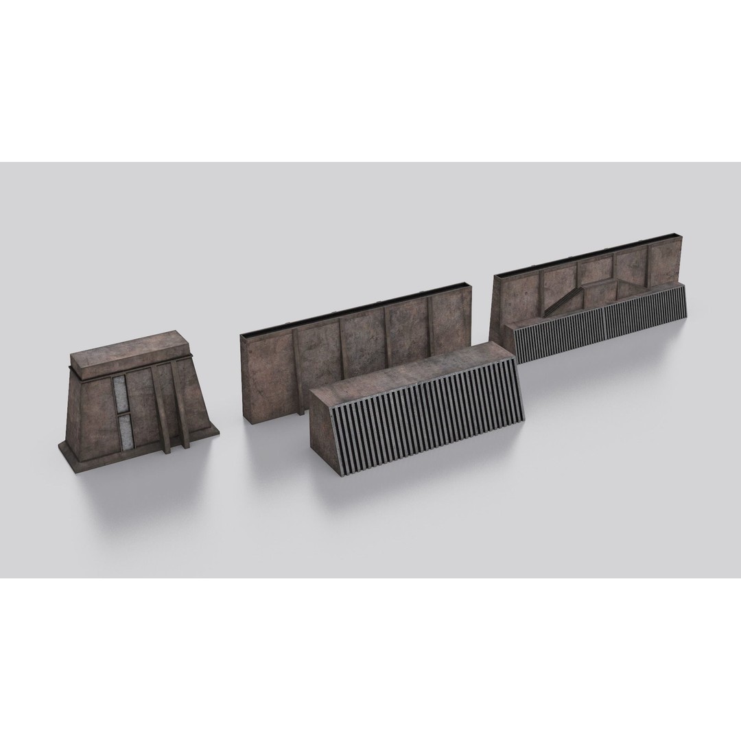 Dune Kitbash 3D Model – Low-Poly Sci-Fi Asset Collection, FBX - View 24
