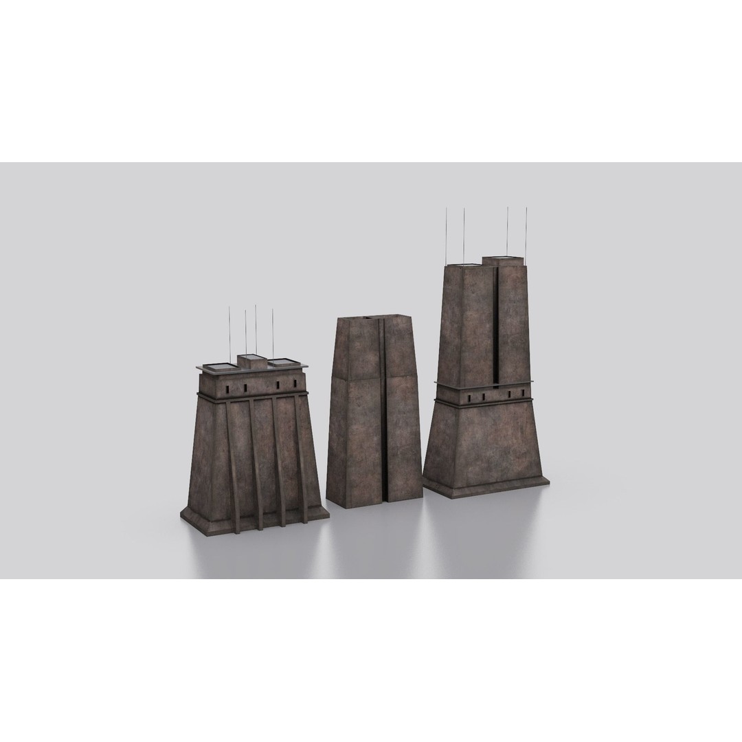 Dune Kitbash 3D Model – Low-Poly Sci-Fi Asset Collection, FBX - View 26