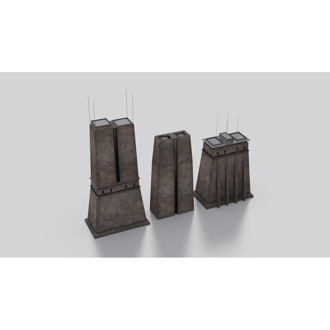 Dune Kitbash 3D Model – Low-Poly Sci-Fi Asset Collection, FBX - View 27