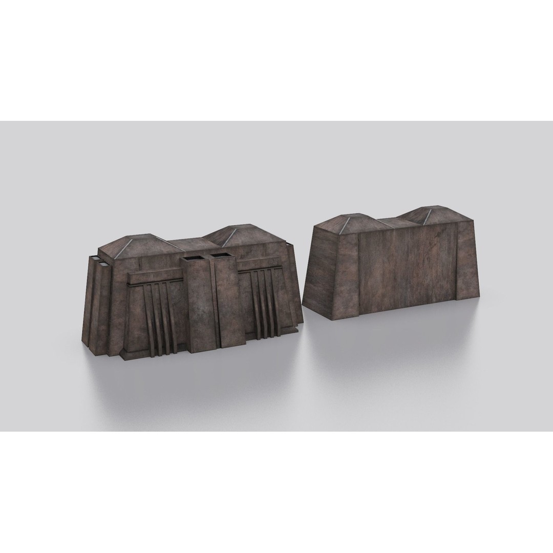 Dune Kitbash 3D Model – Low-Poly Sci-Fi Asset Collection, FBX - View 40