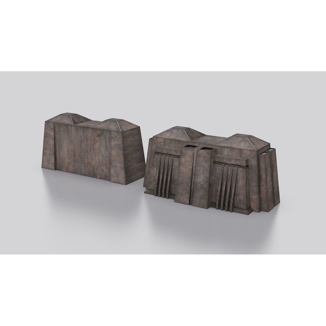 Dune Kitbash 3D Model – Low-Poly Sci-Fi Asset Collection, FBX - View 41