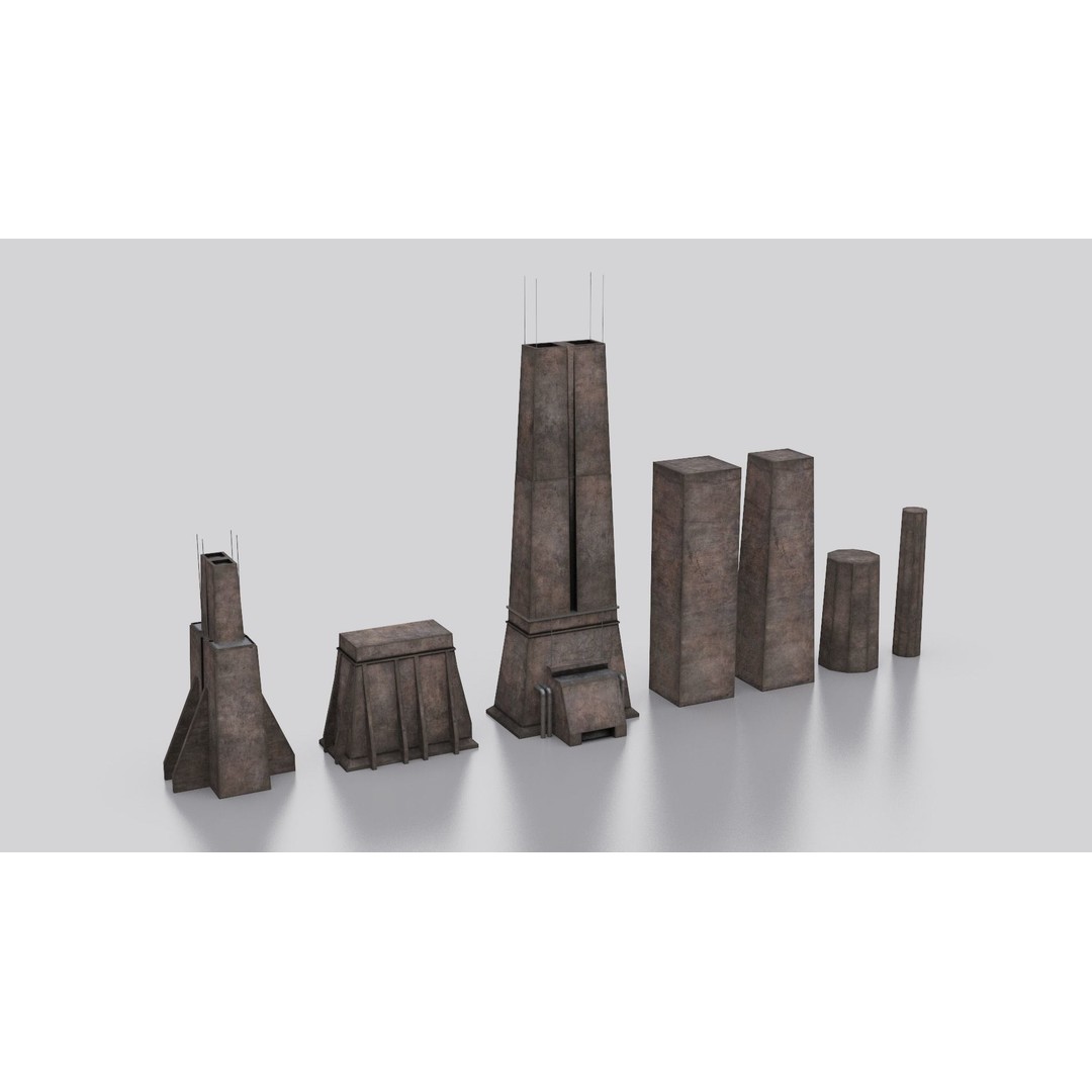 Dune Kitbash 3D Model – Low-Poly Sci-Fi Asset Collection, FBX - View 44