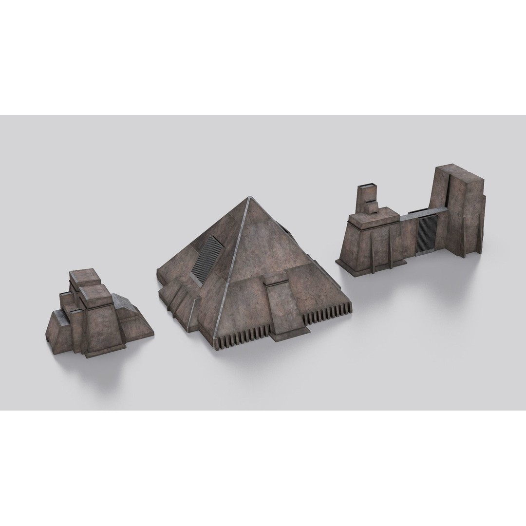 Dune Kitbash 3D Model – Low-Poly Sci-Fi Asset Collection, FBX - View 45