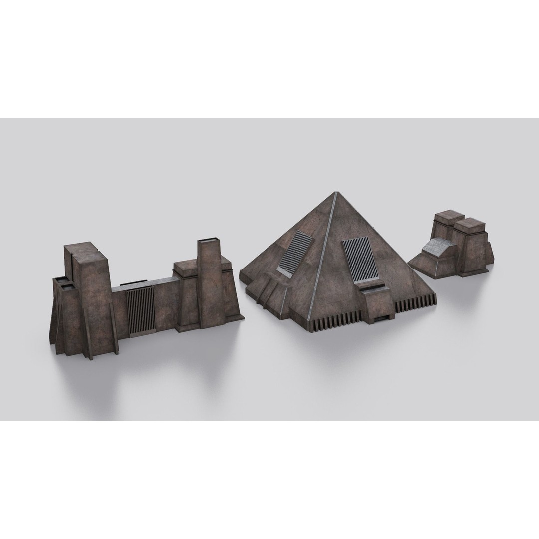 Dune Kitbash 3D Model – Low-Poly Sci-Fi Asset Collection, FBX - View 46