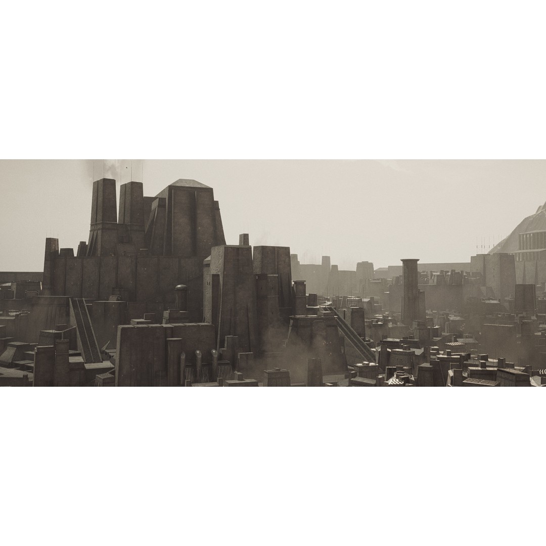 Dune Kitbash 3D Model – Low-Poly Sci-Fi Asset Collection, FBX - View 5
