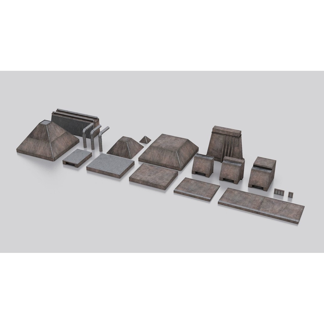 Dune Kitbash 3D Model – Low-Poly Sci-Fi Asset Collection, FBX - View 51