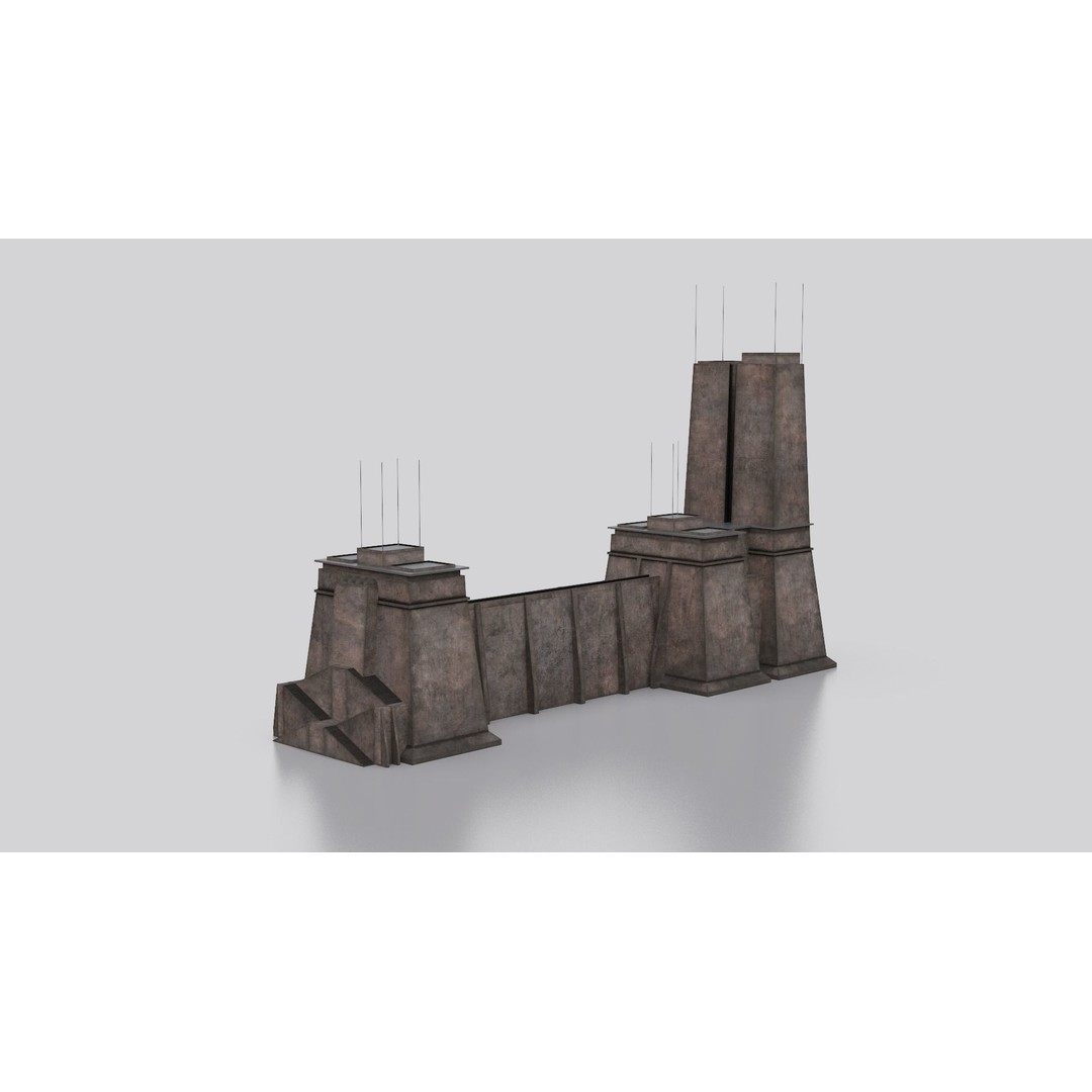 Dune Kitbash 3D Model – Low-Poly Sci-Fi Asset Collection, FBX - View 55