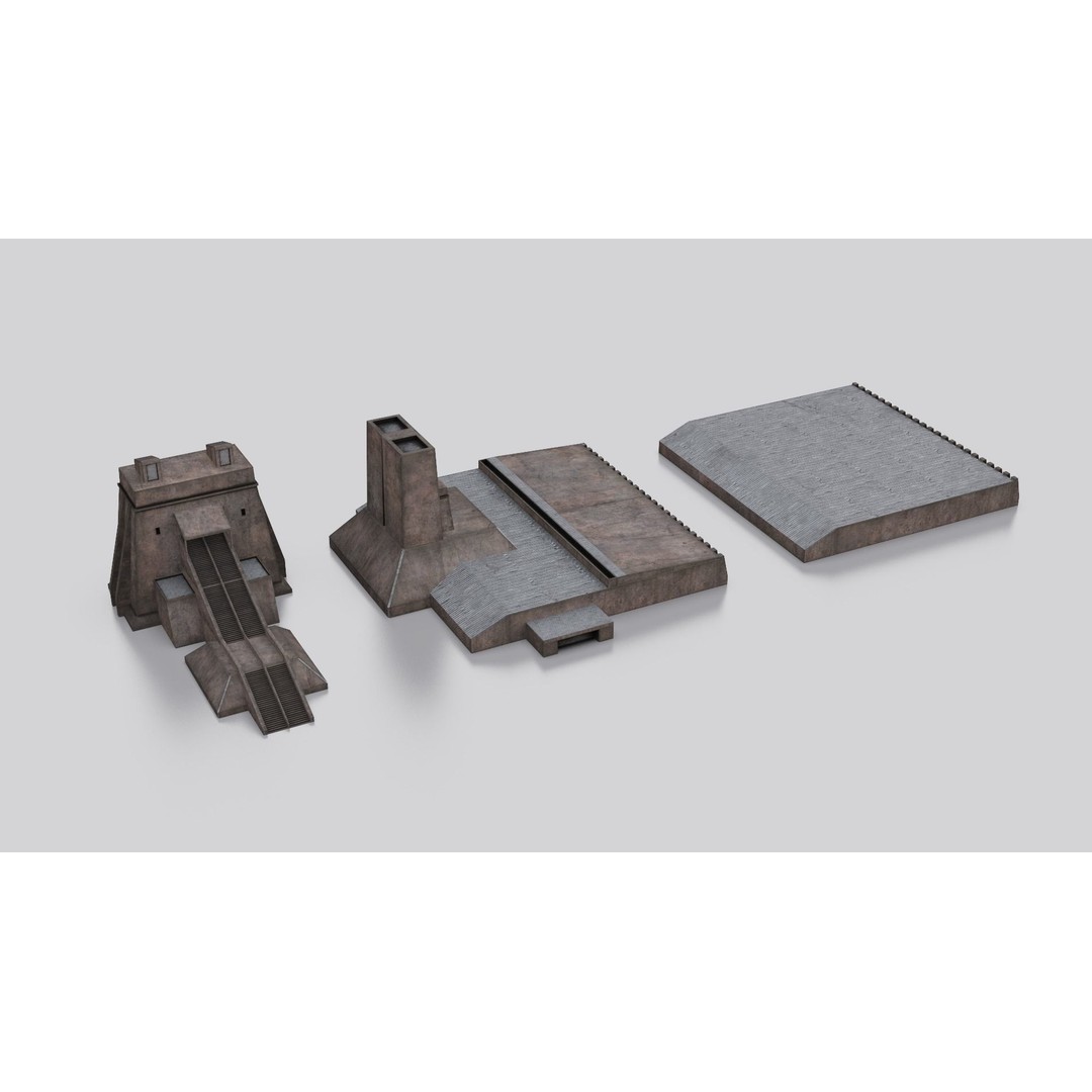 Dune Kitbash 3D Model – Low-Poly Sci-Fi Asset Collection, FBX - View 59