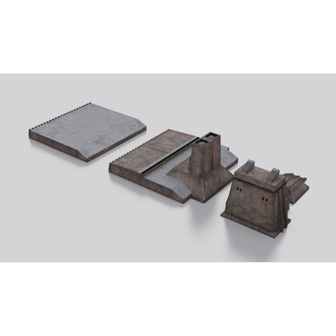 Dune Kitbash 3D Model – Low-Poly Sci-Fi Asset Collection, FBX - View 60
