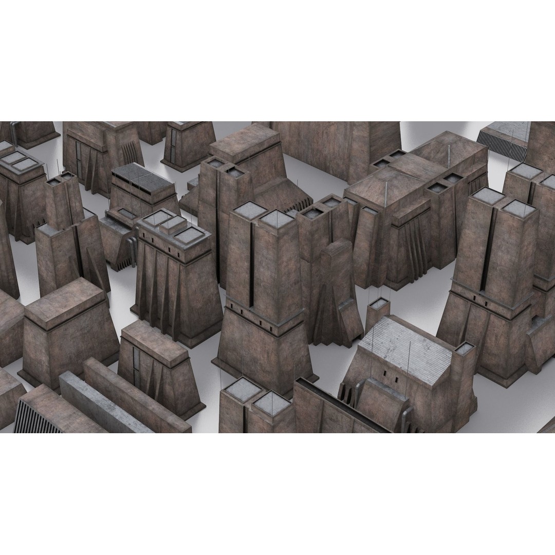 Dune Kitbash 3D Model – Low-Poly Sci-Fi Asset Collection, FBX - View 64