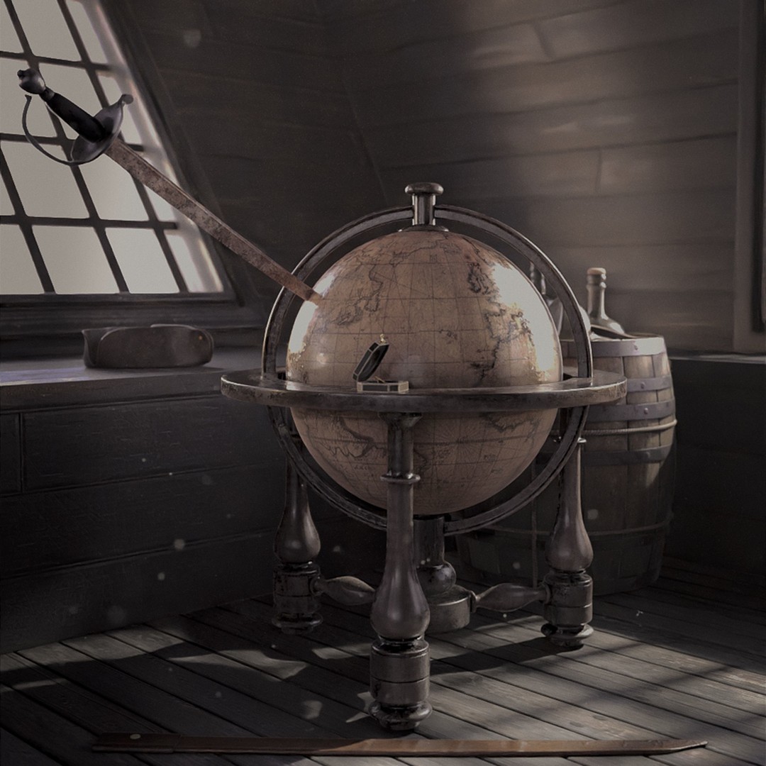 Pirate Cabin 3D Model – Atmospheric Environment with 10+ Assets, FBX - View 6