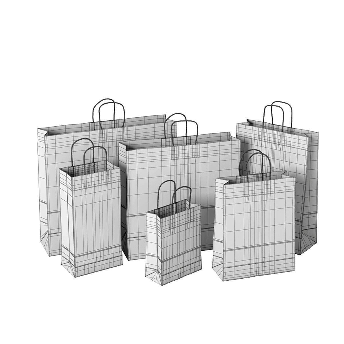 Paper Bag - Game-Ready 3D Model - View 8