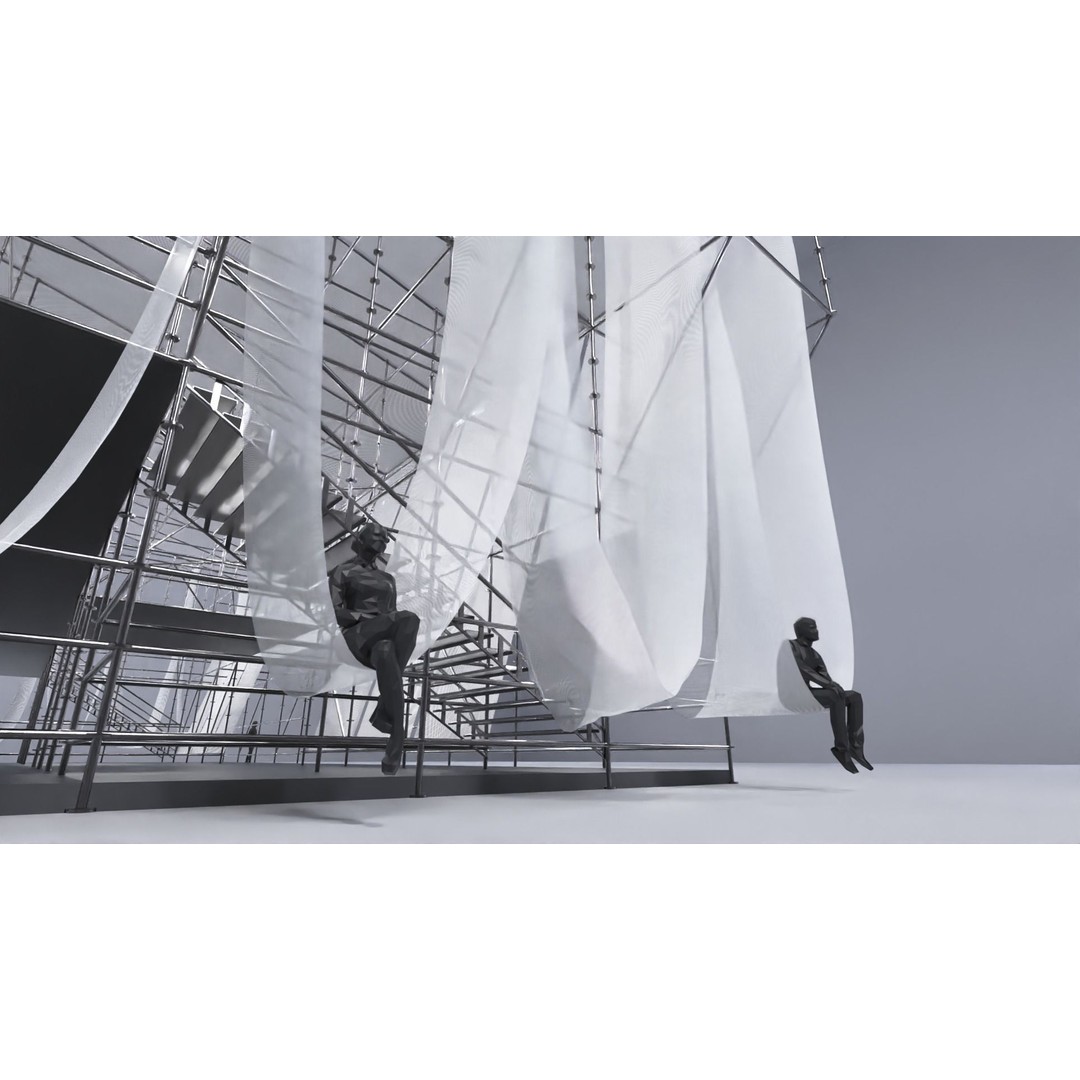 Layher Structure Pavilion 5 3D Model – Architectural Scaffold Design, FBX - View 10