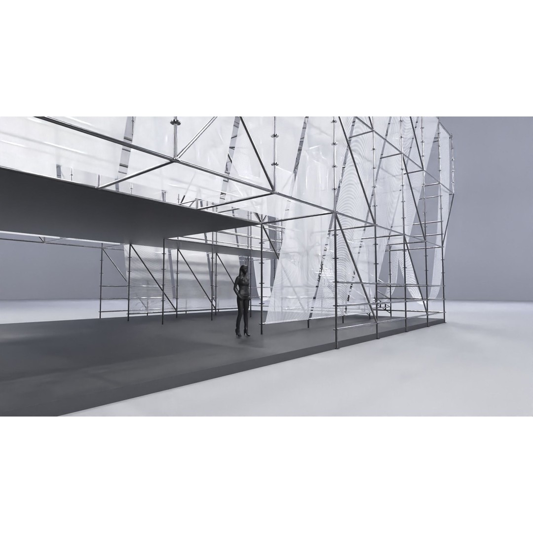 Layher Structure Pavilion 5 3D Model – Architectural Scaffold Design, FBX - View 12