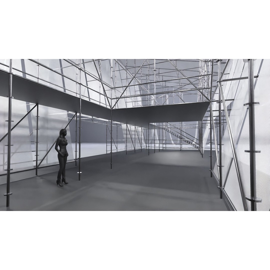 Layher Structure Pavilion 5 3D Model – Architectural Scaffold Design, FBX - View 13