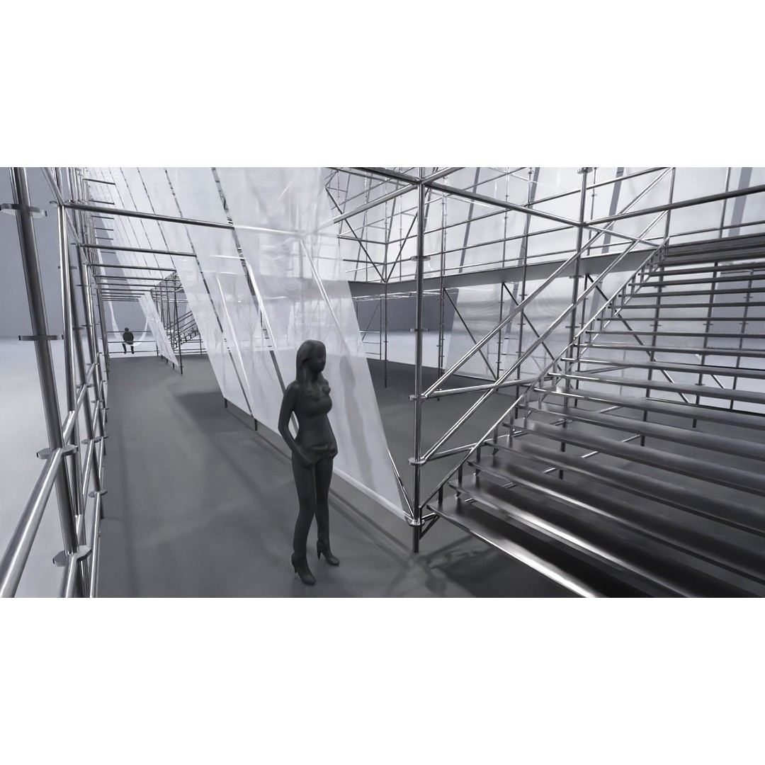 Layher Structure Pavilion 5 3D Model – Architectural Scaffold Design, FBX - View 15