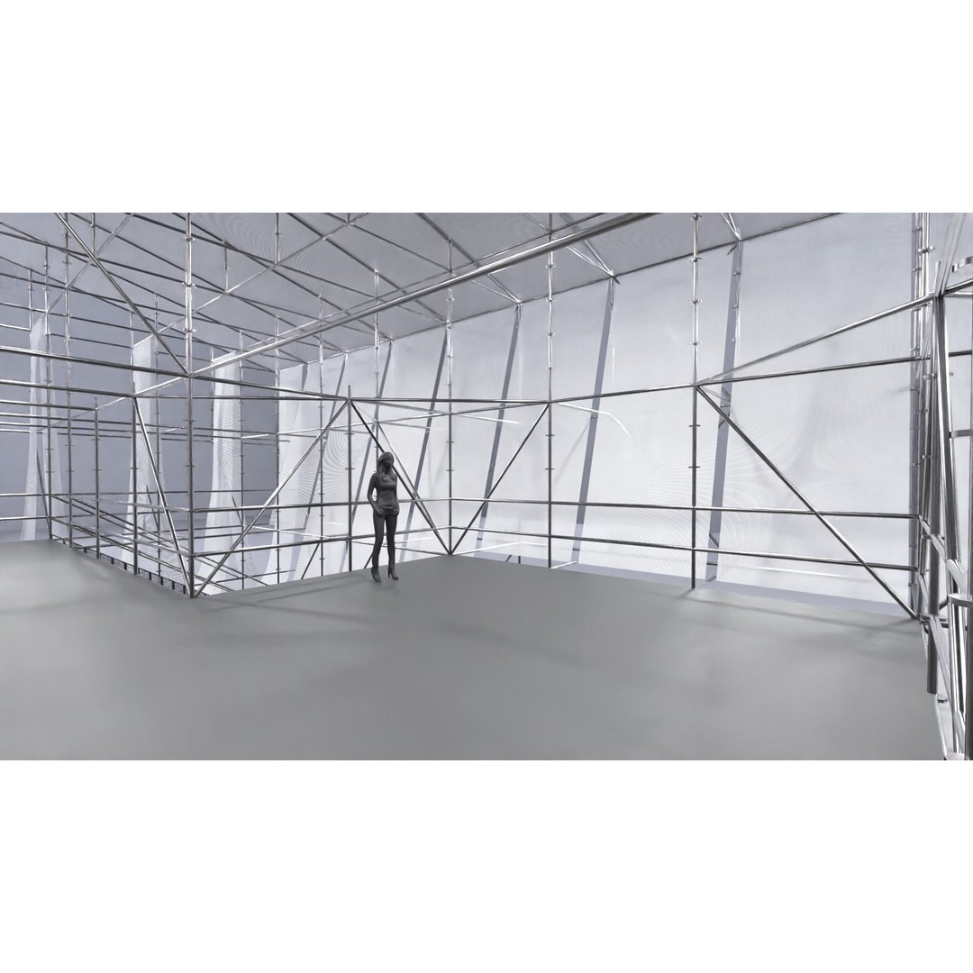 Layher Structure Pavilion 5 3D Model – Architectural Scaffold Design, FBX - View 17