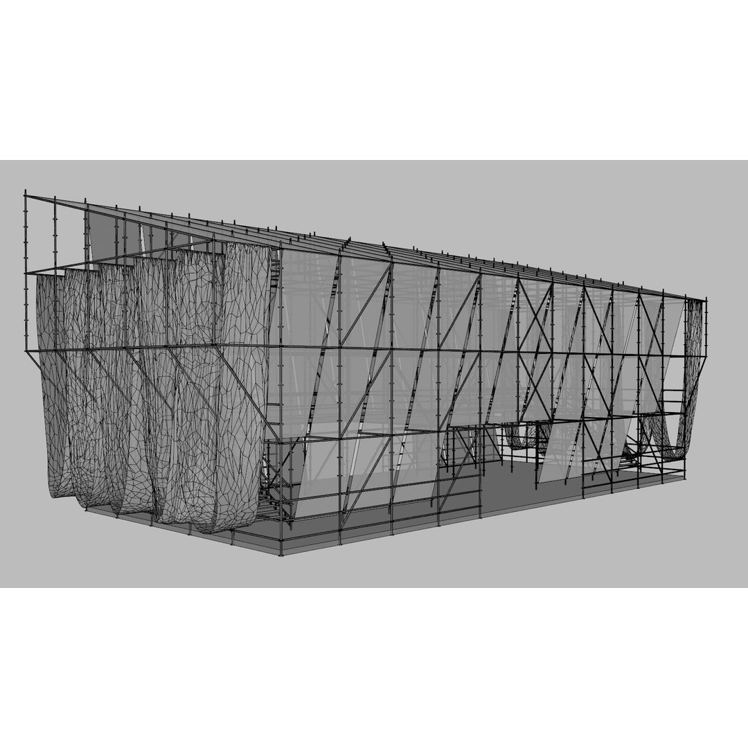 Layher Structure Pavilion 5 3D Model – Architectural Scaffold Design, FBX - View 18