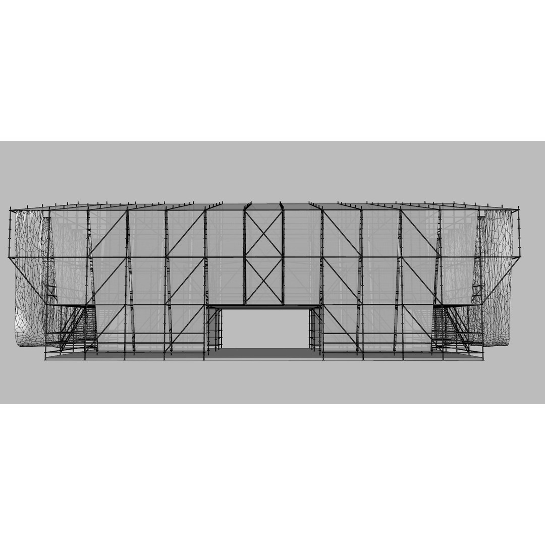 Layher Structure Pavilion 5 3D Model – Architectural Scaffold Design, FBX - View 19