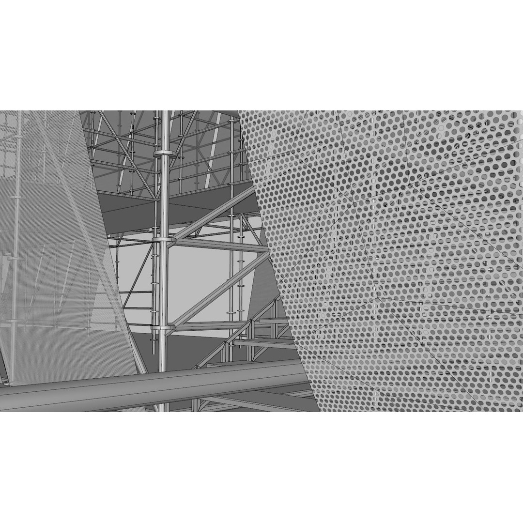 Layher Structure Pavilion 5 3D Model – Architectural Scaffold Design, FBX - View 20