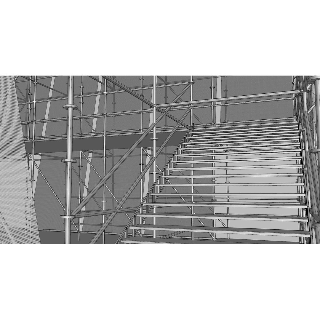 Layher Structure Pavilion 5 3D Model – Architectural Scaffold Design, FBX - View 22
