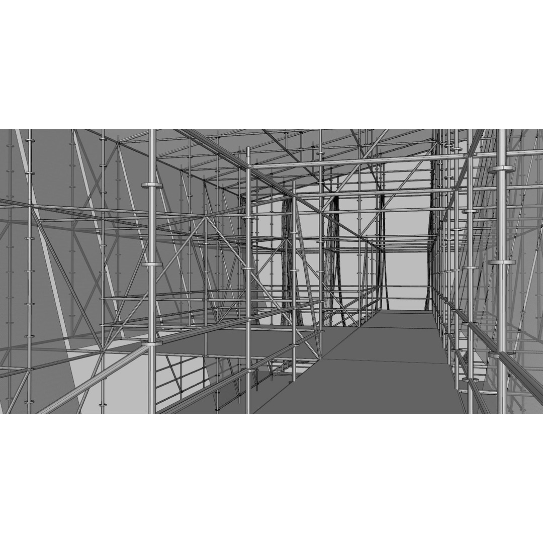 Layher Structure Pavilion 5 3D Model – Architectural Scaffold Design, FBX - View 23