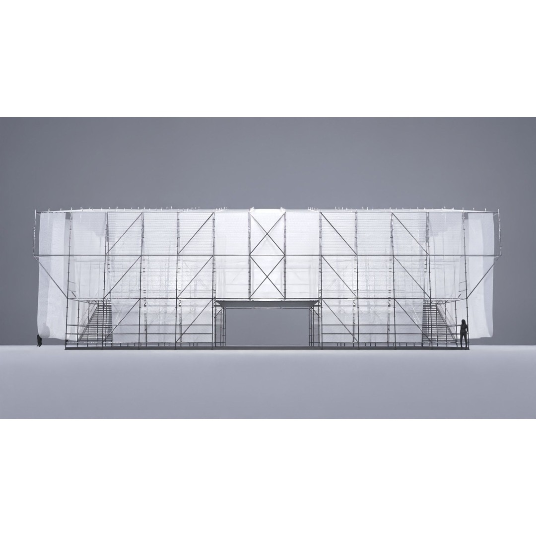 Layher Structure Pavilion 5 3D Model – Architectural Scaffold Design, FBX - View 3