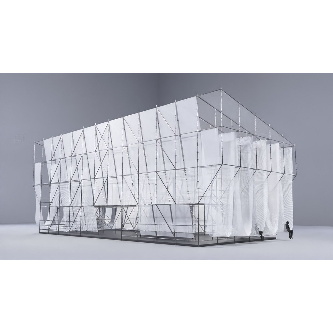 Layher Structure Pavilion 5 3D Model – Architectural Scaffold Design, FBX - View 5
