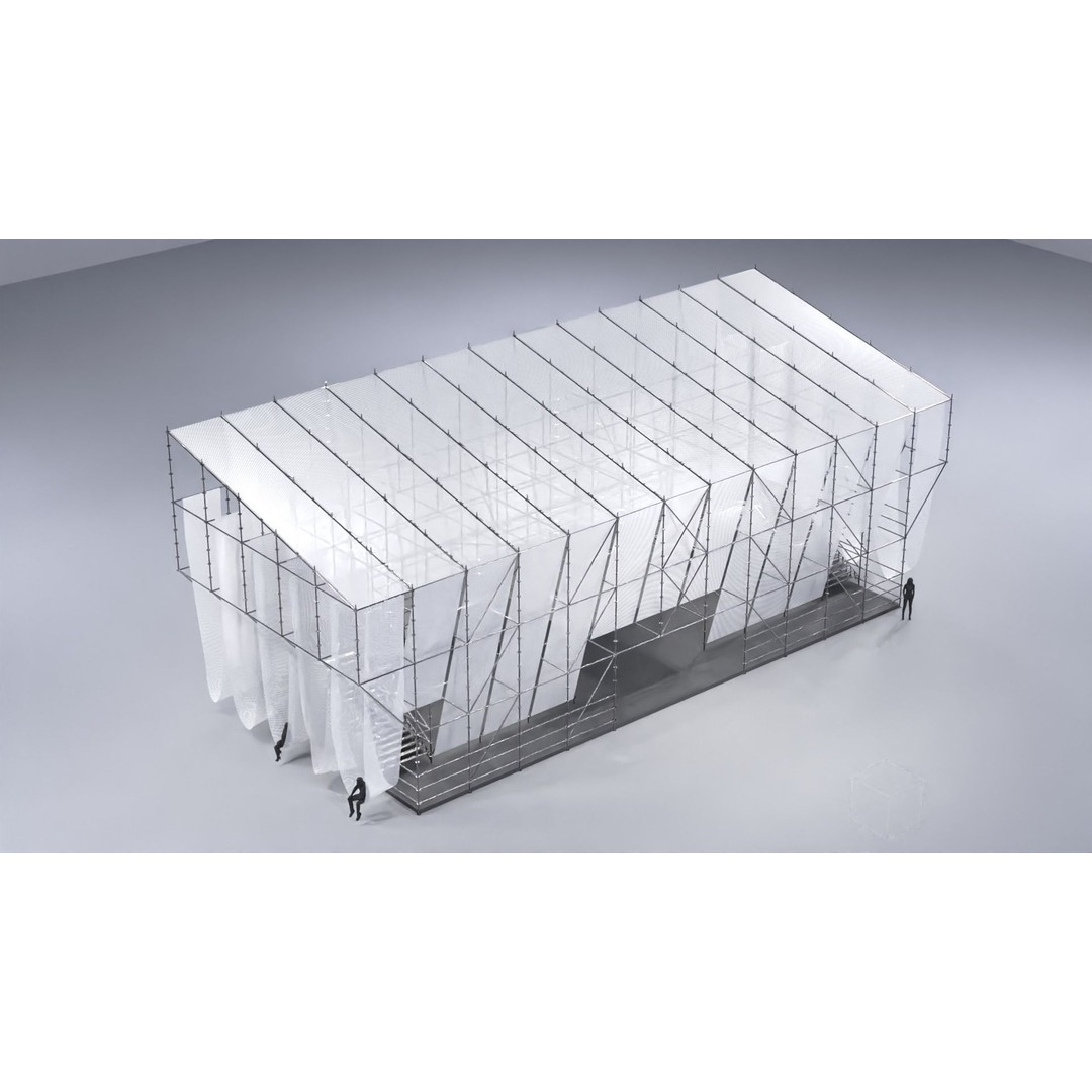 Layher Structure Pavilion 5 3D Model – Architectural Scaffold Design, FBX - View 6