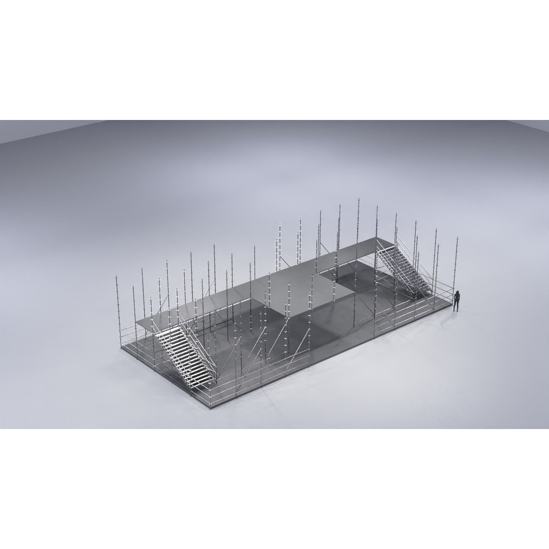 Layher Structure Pavilion 5 3D Model – Architectural Scaffold Design, FBX - View 8
