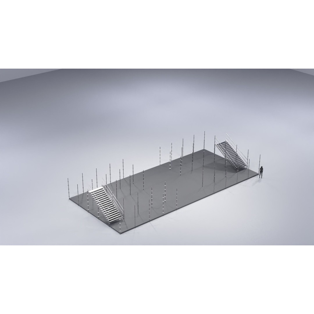 Layher Structure Pavilion 5 3D Model – Architectural Scaffold Design, FBX - View 9
