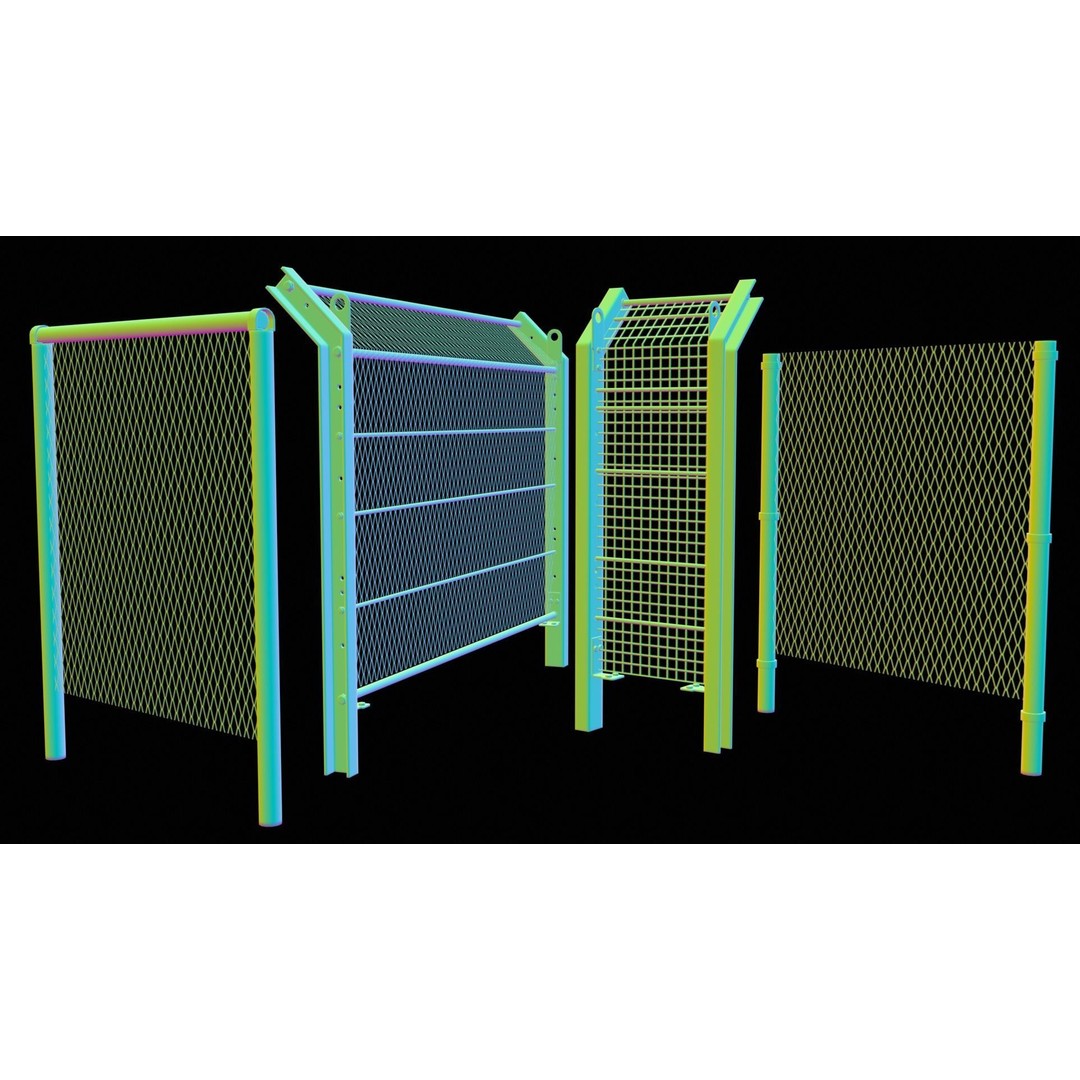 Metal Fence Chain 3D Model – Low Poly Game Asset, FBX, PBR - View 16
